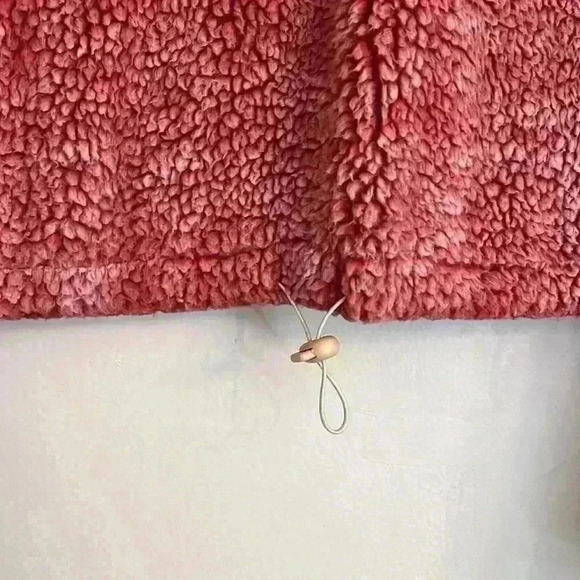 Warm And Cozy Lifestyle 3/4 Zip Pink Cropped Pullover Sherpa Fleece Size M - Picture 3 of 7